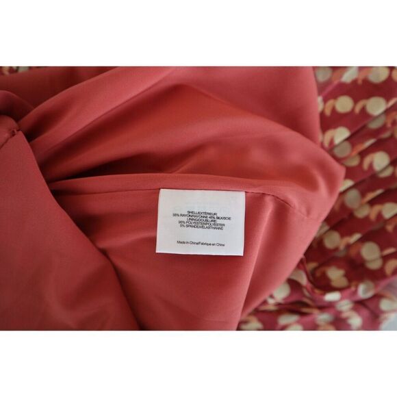 Tory Burch Women's Sz 4 Red Janetta Circle Clip Dot Print Jacquard Dress - Picture 4 of 12